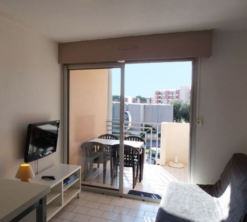 L’intérieur de l’appartement de l'hôtel Vénezia à Sète